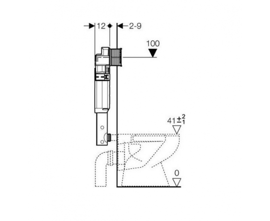 Смывной бачок скрытого монтажа Geberit Sigma 12 UP320 109.300.00.5 для унитазов_, изображение 3