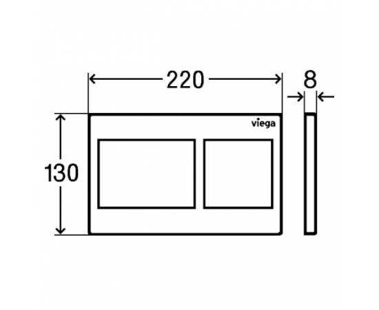 Кнопка смыва Viega Prevista Visign for Style 8611.1 773236 хром_, изображение 3