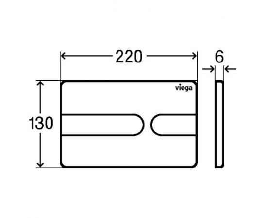 Кнопка смыва Viega Prevista Visign for Style 8613.1 773069 хром матовый_, изображение 3