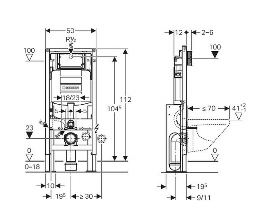 Система инсталляции для унитазов Geberit Duofix UP320 111.380.00.5_, изображение 3