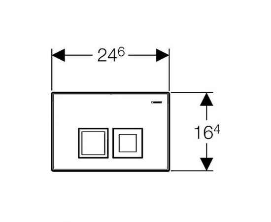 Кнопка смыва Geberit Delta 50 115.135.46.1 хром матовый_, изображение 2