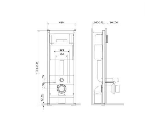 Система инсталляции для унитазов Am.Pm Start I012703.0251, хром глянцевый_, изображение 2