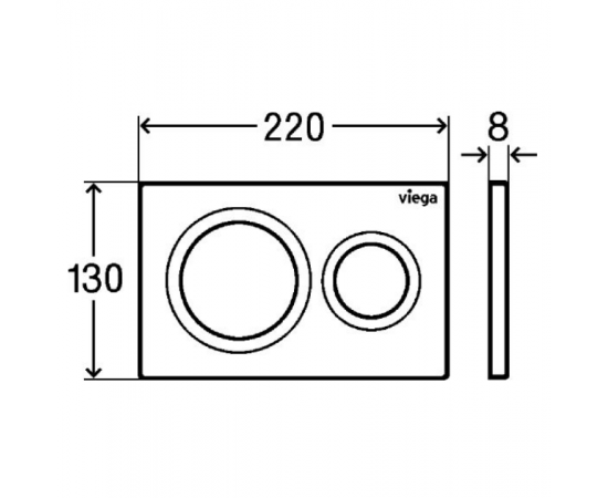 Кнопка смыва Viega Prevista Visign for Style 8610.1 773779 хром_, изображение 3