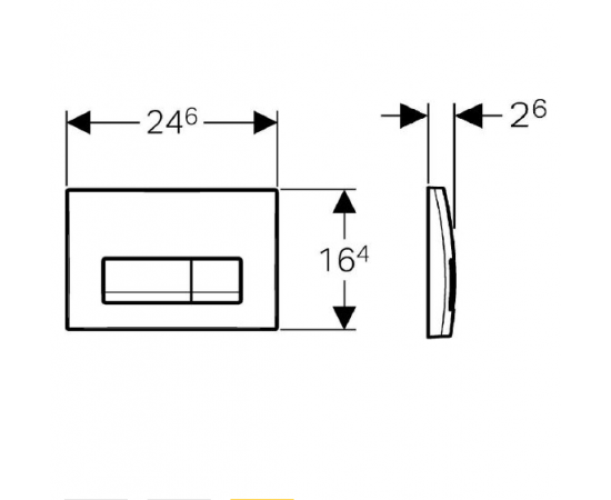 Кнопка смыва Geberit Delta 51 115.105.21.1 хром_, изображение 2