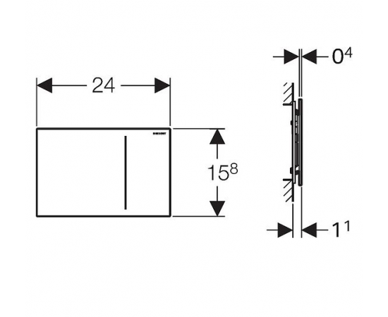 Кнопка смыва Geberit Sigma 70 115.625.00.1 под плитку_, изображение 2