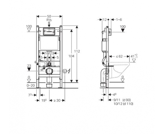 Система инсталляции для унитазов Geberit UP100 111.153.00.1_, изображение 2