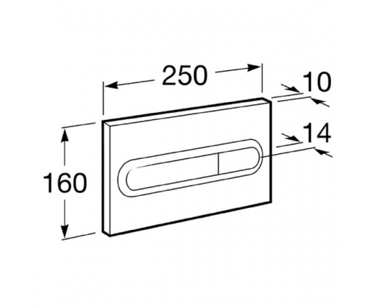 Кнопка смыва Roca PL1 Dual хром_, изображение 2