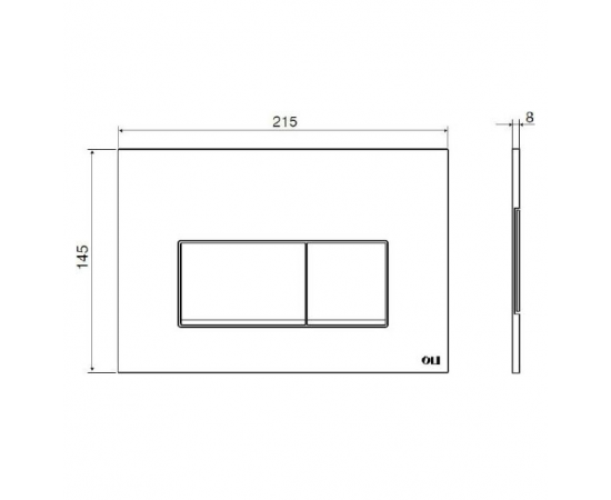 Кнопка смыва OLI Strim 641506 хром матовый_, изображение 3