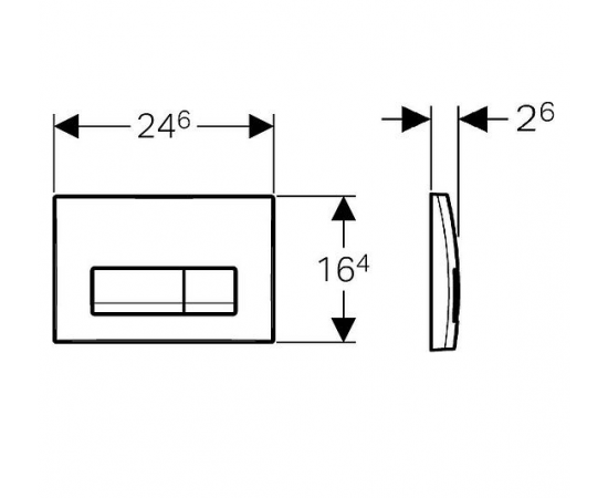 Кнопка смыва Geberit Delta 51 115.105.46.1 хром матовый_, изображение 2