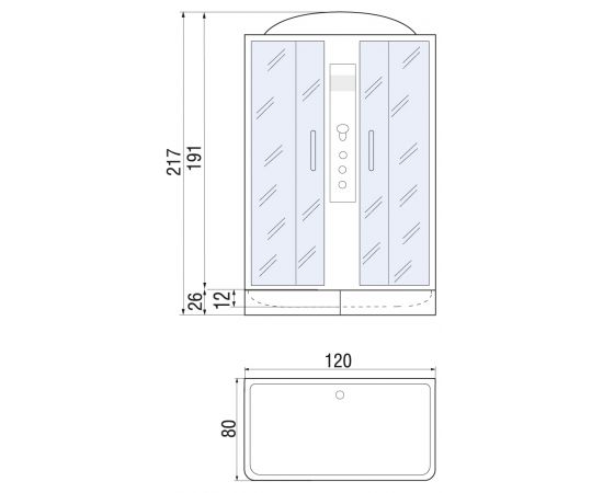 Душевая кабина River Sena 120/80/24 TH_, изображение 19