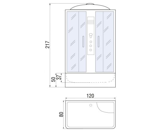Душевая кабина River Sena 120/80/50 MT_, изображение 17