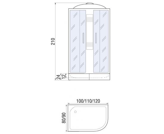 Душевая кабина River Nara 110/80/24 MT R_, изображение 19