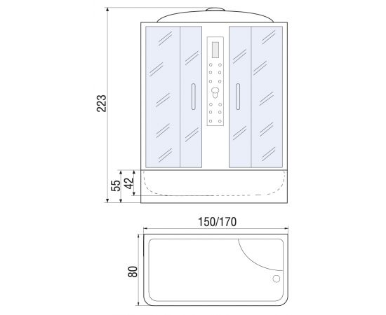 Душевая кабина River Dunay 150/80/55 МТ_, изображение 19