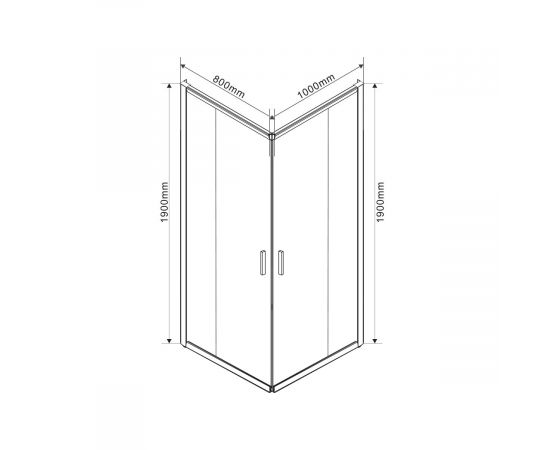 Душевой уголок Vincea Garda VSS-1G8010CLGM 1000х800_, изображение 6