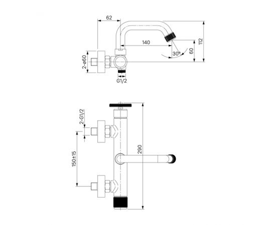 Смеситель для ванны черный Iddis Grange GRABLR2i02WA_, изображение 6