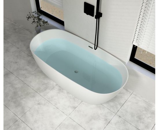 Ванна акриловая Ceruttispa d'ISEO 160 1600x750x560 отдельностоящая белая со сливом-переливом_, изображение 3