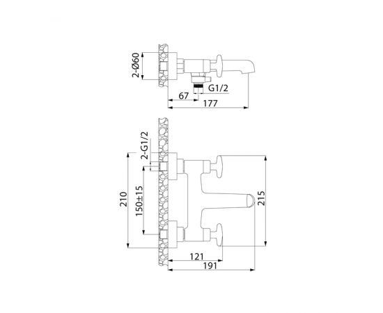 Смеситель для ванны Iddis Acros ACRSB02i02WA_, изображение 4