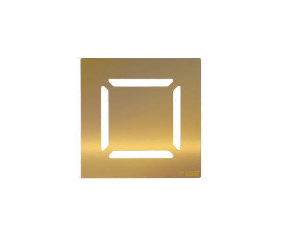 Трап водосток BERGES ZENTRUM Norma 100х100, золото глянец, боковой выпуск сифон D50 H65_, изображение 4