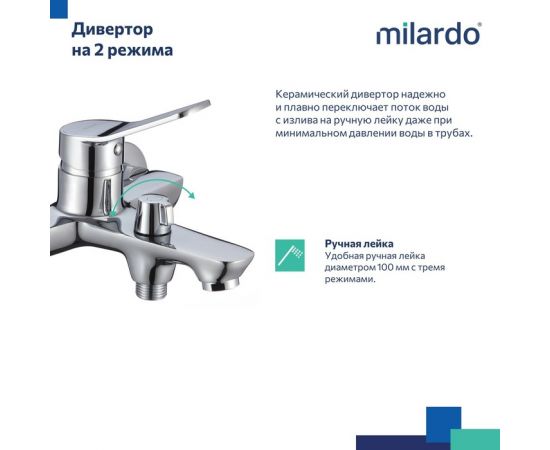 Смеситель для ванны Milardo Enjoy ENJSB00M02 глянцевый хром_, изображение 7