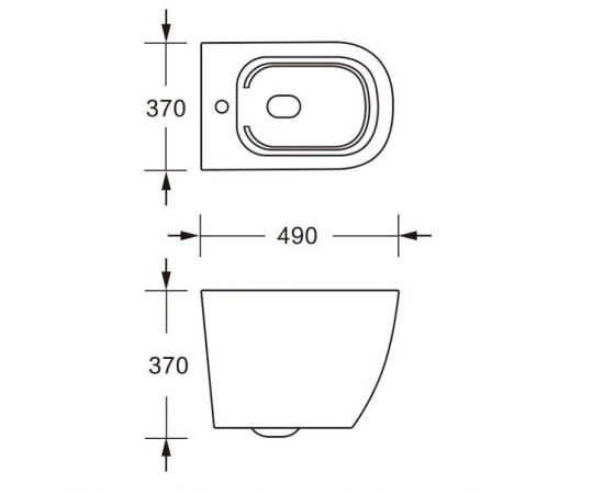 Унитаз подвесной Cerutti SPA SELLA Aria Tornado безободковый, белый_, изображение 6