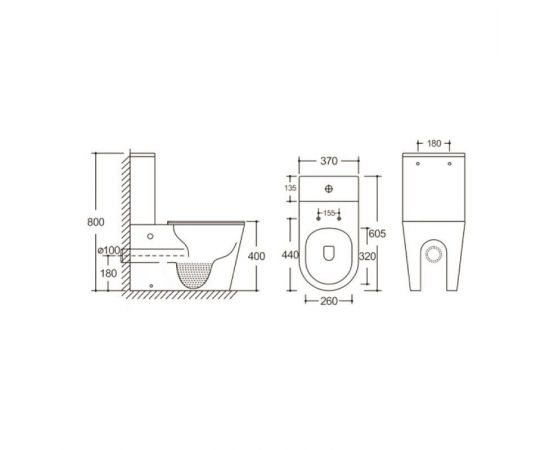 Унитаз Ceruttispa SELLA GW CT9864 напольный безободковый белый_, изображение 4