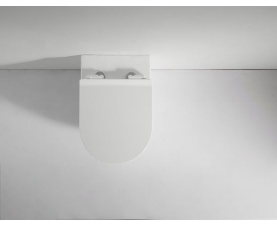 Унитаз beWash ALDO приставной безободковый напольный с сиденьем микролифт белый глянец_, изображение 10