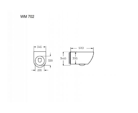 Унитаз Relisan подвесной WM 702_, изображение 2