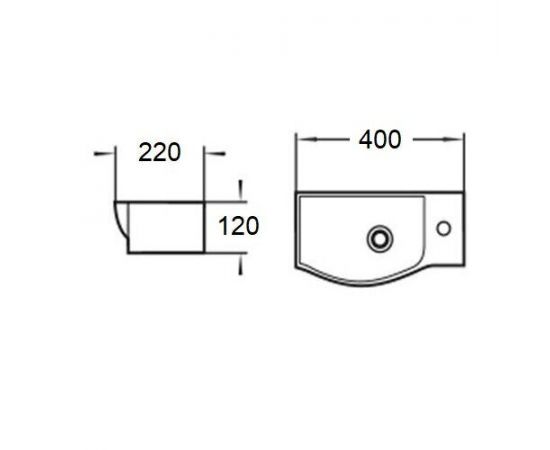 Раковина подвесная WeltWasser WW AISBACH 7940 GL-WT R глянцевая белая 400х220х120_, изображение 2