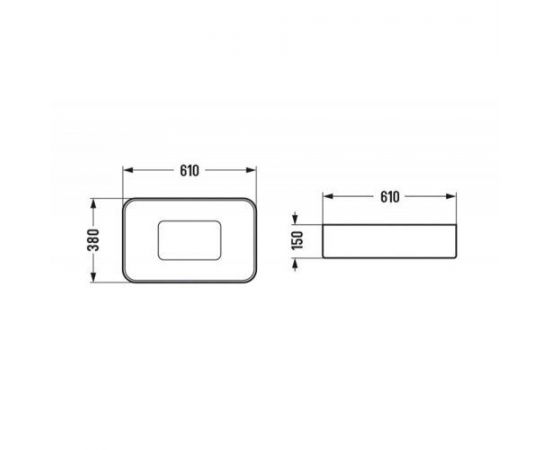 Раковина накладная WeltWasser WW ELBACH 78575-60 GL-WT глянцевая белая 610x380x150_, изображение 2