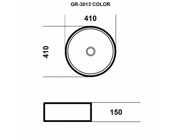 Раковина Grossman GR-3013BLM синяя матовая_, изображение 4