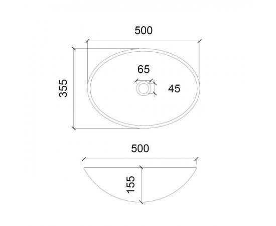 Раковина накладная стеклянная ABBER Glas AK2303 прозрачная_, изображение 2