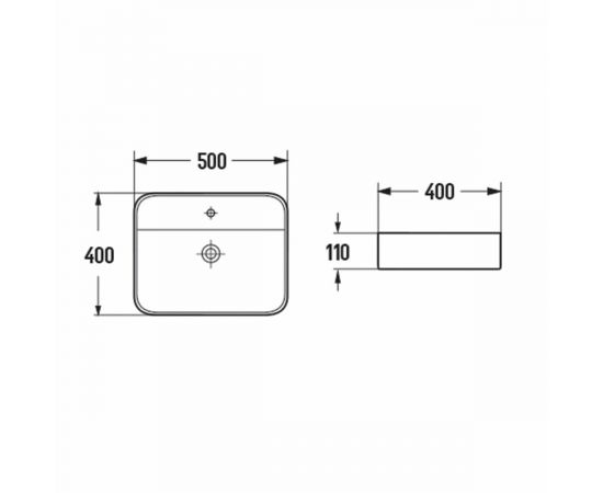 Раковина керамическая Vincea VBS-50550, белая_, изображение 3