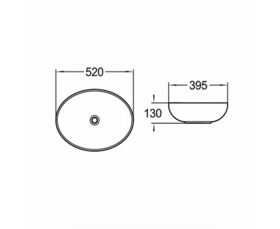 Раковина керамическая Vincea VBS-51552, белая_, изображение 3