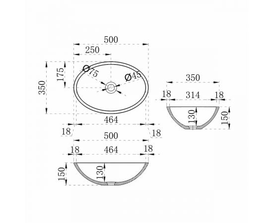 Раковина прозрачная Vincea VBS-6T11B, черная_, изображение 4