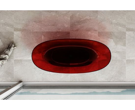 Прозрачная ванна ABBER Kristall AT9703Rubin красная_, изображение 4