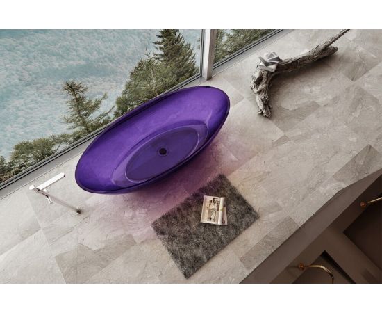 Прозрачная ванна ABBER Kristall AT9702Amethyst фиолетовая_, изображение 4