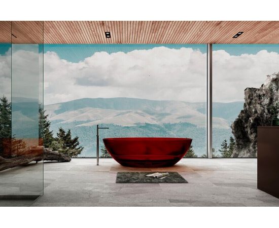 Прозрачная ванна ABBER Kristall AT9702Rubin красная_, изображение 2