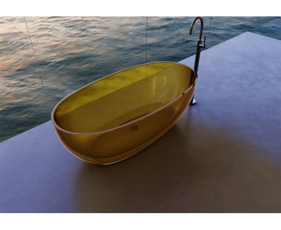 Прозрачная ванна ABBER Kristall AT9703Amber желтая_, изображение 4
