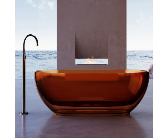 Прозрачная ванна ABBER Kristall AT9703Opal коричневая_