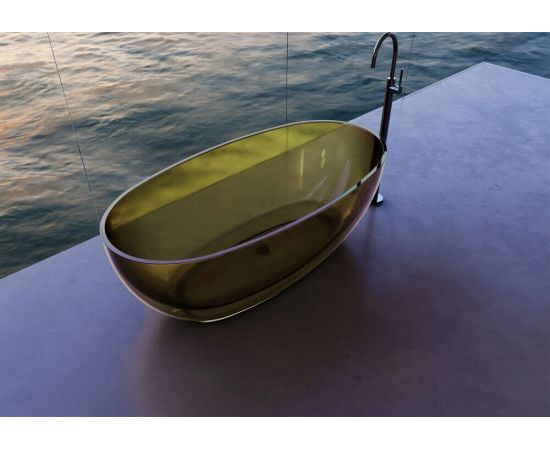 Прозрачная ванна ABBER Kristall AT9703Vesuvian оливковая_, изображение 4