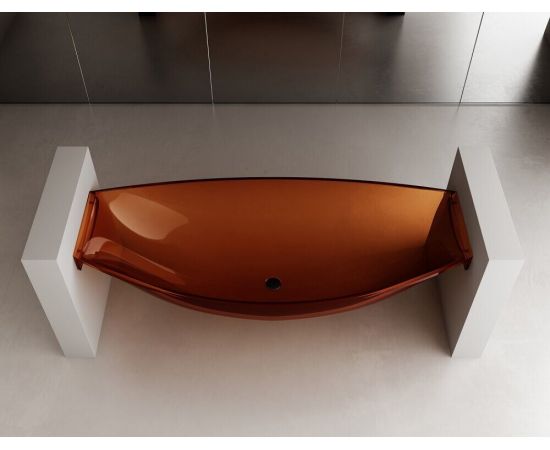 Прозрачная ванна ABBER Kristall AT9704Opal подвесная коричневая_, изображение 4