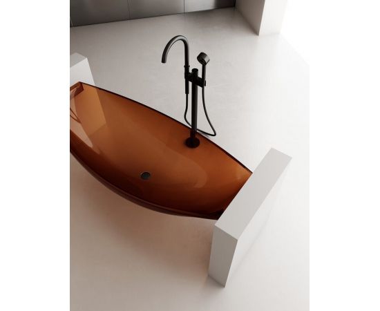 Прозрачная ванна ABBER Kristall AT9704Opal подвесная коричневая_, изображение 5