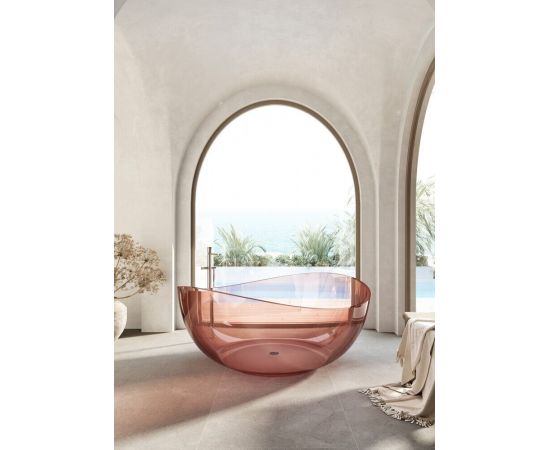 Прозрачная ванна ABBER Kristall AT9705Koralle розовая_, изображение 2