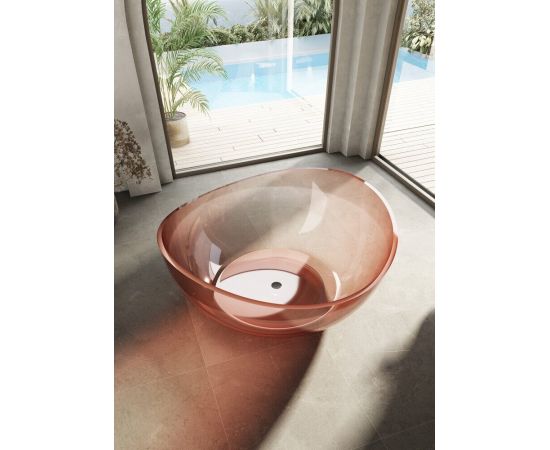 Прозрачная ванна ABBER Kristall AT9705Koralle розовая_, изображение 3