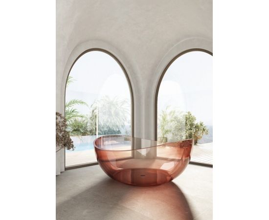 Прозрачная ванна ABBER Kristall AT9705Koralle розовая_, изображение 4