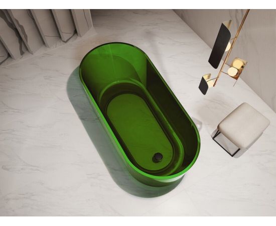 Прозрачная ванна ABBER Kristall AT9706Emerald зеленая_, изображение 4