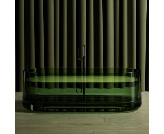 Прозрачная ванна ABBER Kristall AT9708Emerald зеленая_