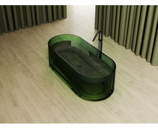 Прозрачная ванна ABBER Kristall AT9708Emerald зеленая_, изображение 3