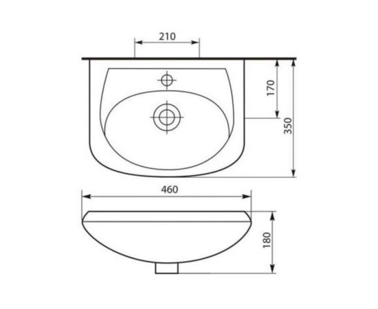 Тумба Stella Polar Волна 45 с раковиной Уют 45_, изображение 6