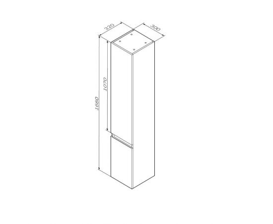 Шкаф-колонна AM.PM X-Joy M85ACHR0306BM подвесной правый 30 см черный матовый_, изображение 12